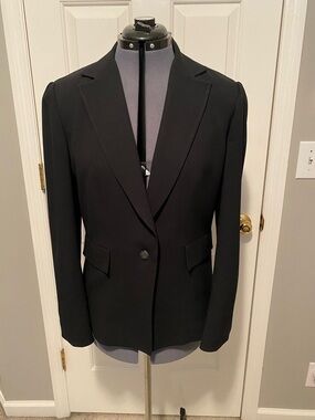 Talbots black lined blazer 10 68